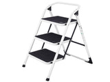 3-Step Folding Ladder - 330lbs Capacity, Anti-Slip Steps & Foot Pads, Lightweight Space-Saving 78861394