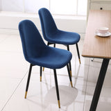 ZNTS Lassan Contemporary Fabric Dining Chairs, Set of 4, Blue T2574P164528