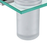 Dax Venice Bathroom Single Tumbler Toothbrush Holder Tempered Clear Glass Brushed Finish B2702P227034