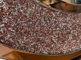 Modern Hand-Crafted Crescent Crushed Diamond Wall Mirror, High Quality Multi-Use Vanity W3836P538580