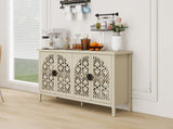 Hollowed-out Cabinet with 4 Doors, American Furniture, Suitable for Bedroom, Living Room, Study W688P238047