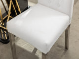 Set of 2 Modern Dining Chairs with Plush Velvet Upholstery, Sturdy Stainless Steel Legs & S-Shaped 62068947