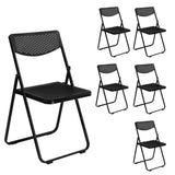 ZNTS 6 Pack Plastic Folding Chairs, Lightweight Stackable Commercial Chairs, Portable Event Seats Indoor 18728848