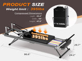 Extra Large Pilates Reformer - Multi-functional Home Fitness Equipment, 395lbs Capacity, with W2896P215104