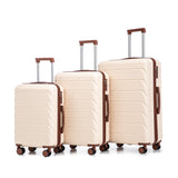 3 in 1 ABS&PC Trolley Box 20in 24in 28in Trolley Box Iron Tie Rod ABSPC Alloy Beige 74017968