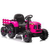 ZNTS Ride on Tractor with Trailer,24V 400W Powered Electric Tractor Toy w/Remote Control,electric car for W1578P194694