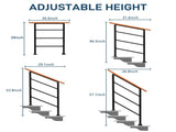 Handrails for Outdoor Wrought Iron Solid Wood Hand Railing for Concrete 03366847