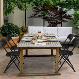4pcs Injection Molding Classic Garden Plastic Folding Chair Black 93974905