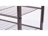 27" Wide Foldable Metal Shelf / Shoe Rack, Powder Coated Black Paint & 3 Tiers 91832408