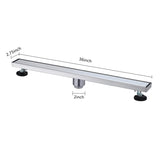 36 Inches Linear Shower Drain, Included Hair Strainer and Leveling Feet W928P199168