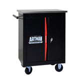 DOUBLE-DOOR CLAPBOARDl MULTI-FUNCTION TOOL CART--BLAK&RED W1102P245240