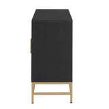 TREXM Retro Style Sideboard with Adjustable Shelves, Rectangular Metal Handles and Legs for Kitchen, N715P232695B