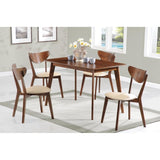 Retro Chestnut Dining Table with Angled Legs B062P153717