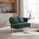 ZNTS COOLMORE Polyester Accent sofa Modern Upholstered Armsofa Tufted Sofa with Metal Frame, Single W1539140091