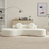 105.5''Curved Sofa, Modern Minimalist Sofa, Cloud Couch Sofa 3-4 W2108P196834