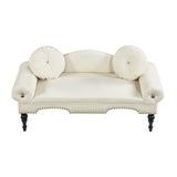 54"Width Modern Velvet Upholstered Loveseat Sofa Accent Bedside Entryway Bench Small Sofa 2 Seater W111763556