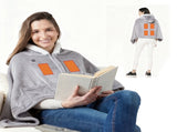 8-Zone Wearable Heated Blanket - 3 Adjustable Heat Levels, 59x31in Soft Flannel, USB-Powered 86906046
