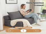 Foldable Sofa Bed Sleeper Lounge Chair with Pillow Floor Mattress Floor Couch with Backrest for W1170P314886