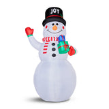 12FT Tall Lighted Christmas Inflatable Decoration, Inflatable Giant Snowman Holding Gift Boxes, 32797863