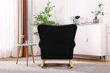 Mid Century Fabric Rocker Chair with Wood Legs and velvet for Livingroom Bedroom W136158988