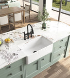 White Farmhouse Sink Deep Apron Sink Undermount Farmhouse Kitchen Sink Single Farm Sink W2287P184725