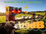 Solar Powered Motion Activated Alarm, PIR Motion Sensor Unit with 129dB Alert, Custom Voice 80229028