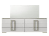 Olivia Contemporary Style 6- Drawer Dresser Made with Wood in White. B009P241736