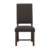 Warm Grey and Smokey Black Upholestered Side Chair B062P153665