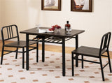 3-Piece Dining Table Set , Space-Saving Tuck-under Chair Design 27328094