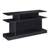 Black 2-shelf Sofa Table B062P186477