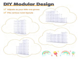 3-Cube White Modular Kids Closet, PP & Metal Storage Organizer with Hanging Rods, Tool-Free Assembly 57150014