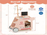 Wooden Doctor Playset for Kids Pretend Play Doctor Kit with Cart Gift for Toddlers Boys Girls Aged 89232646