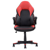 ZNTS Adjustable Ergonomic Gaming Chair, Faux Leather Upholstered Office Chair w/ 360-degree Swivel and B011P213323