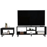 Eclipse Living Room Duo Set with TV Stand And Coffee Table with Steel Accents B070P173208