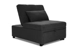 Contemporary Black Color Sleeper Sofa Chair Pillow Plush Tufted Seat 1pc Convertible Sofa Sherpa B011P367881