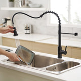 Commercial Black Kitchen with Pull Out Sprayer, Single Handle Single Lever Kitchen Sink W1932P172331