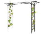 206*41*216cm Iron 16mm Tube Flat Top Courtyard Iron Arch Black 07933223