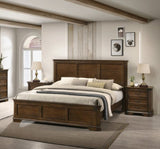 ZNTS Maderne Traditional 3-Piece Wood Bedroom Set with King Size Panel Bed and Two Nightstands T2574P204908