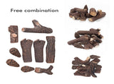 9 Pcs Fake Gas Logs ,Ceramic Wood Fire Pit Logs Sets for Indoor or Outdoor Fire Pit 48629879