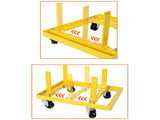 750lbs Rolling Engine Stand,Adjustable Width And Length, with 2pcs Buckle Straps,Yellow--Self-pickup 64415047