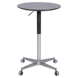 ZNTS Movable Adjustable Bar Table Pub Table 360 Swivel Counter Bar Height Aluminum Star Base Movable for 99056650