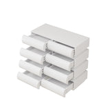 8 Drawer Dresser for Bedroom, White Dresser No Handle, Modern 8 Chest of Drawers with Wide Storage W757P235729