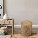 75805950)Ottoman Poof, Natural Seagrass Poufs, Hand Weave Round Footstool, Pouffe Accent 42242531