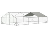 Large Metal Chicken Coop, Walk-in Chicken Run,Galvanized Wire Poultry Chicken Hen Pen Cage, Rabbits 85248762