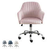 Accent chair Modern home office leisure chair with adjustable velvet height and adjustable casters W1521108571