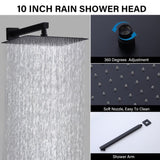 10inch Wall Mounted Rainfall Shower Head System Shower Faucet W121749897