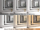 20x28 Inch Frameless LED Bathroom Mirror,Smart Mirror T3757P347013