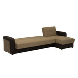 PrimeNest Concorde Collection Upholstered Convertible Chaise Lounge with Storage B030P305097
