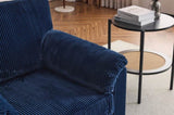 33 Inch Oversized Swivel Corduroy Lounge Chair - Plush Cushioned Armchair for Living Room, Bedroom, W1829P265013