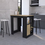 Kitchen Island Wynne, Kitchen, White / Light Oak B092P243273